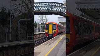 Class 387 passes Pevensey and Westham