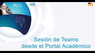 Sesión de Teams desde el portal académico Moodle 2024