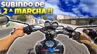 FAN 260 CILINDRADAS SUBINDO A FRENTE DE SEGUNDA MARCHA COM GARUPA !!