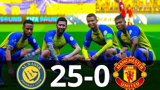 MESSI, RONALDO, MBAPPE, NEYMAR, ALL STARS | AL NASSR 25-0 MAN UNITED | GAMEPLAY PC