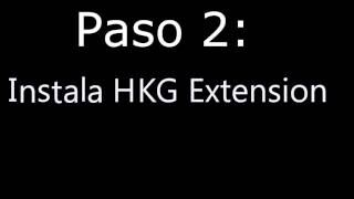 Como instalar HKG extension