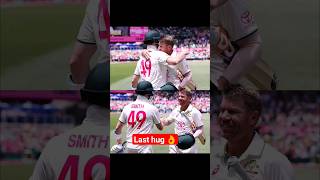 Warner 🤝 Smith | Last hug scene 💔 #davidwarner #stevesmith #cricket #shortsfeed #viral #trending