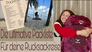 Ich packe meinen Rucksack und nehme mit...die perfekte Packliste & Tipps für deine Rucksackreise ♡