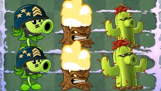 PVZ 2  Mega Gatling Pea & Cactus & Torchwood