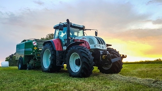 Silage pressen mit Steyr 6170 CVT und Mc Hale Fusion 2 / Thalacker's Rund- und Quaderballen Service