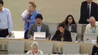 Human rights in Iraq Intisar Abady at the UN - Arabic