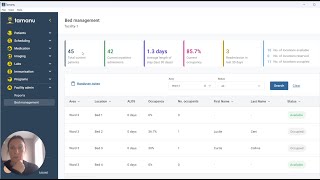 Tamanu desktop: Bed Management Dashboard