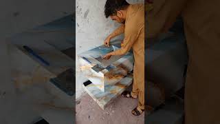 Tile Wash Basin Banane Ka Tareeka | How To Make Tile Vanity | Porcelain Tike Vanity Banany Ka Tareka