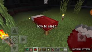 How to sleep in minecraft! (for new players)