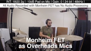 Bas tries the Monheim FET as Overhead Mics!