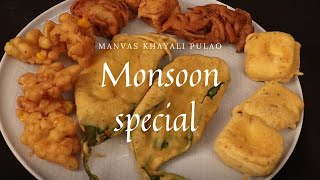 Monsoon Special Bhajiya | Crispy Onion Pakoda | Onion Fritters | Manvas