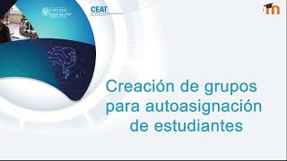 Creación de grupos para autoasignación de estudiantes