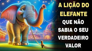 A LIÇÃO DO ELEFANTE:Ele não tinha noção da sua FORÇA E DO SEU VALOR