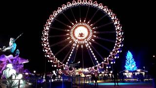 Riesenrad und Schlittschuhläufer am Fernsehturm, Berlin