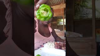 eating jamaica hottest pepper with my lunch 😋 🌶🌶🌶💯🇯🇲