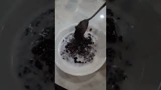 Menikmati Bubur Ketan Hitam di Rest area 97 Bandung Jakarta.