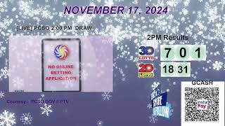 [LIVE] PCSO 2:00 PM DRAW - NOVEMBER 17, 2024 LOTTO RESULTS