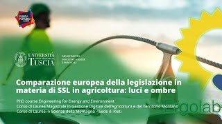 Comparazione europea della legislazione in materia di SSL in agricoltura: luci e ombre