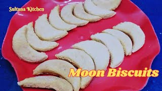 Moon Biscuits Recipe | Chand Biscuit Recipe  Without Oven Moon Biscuits