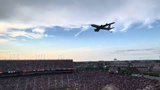 KC-135 FLYOVER. 🇺🇸 Auburn Football Game 9/16/23. 🧡💙 War Eagle. #auburnfootball #airforce#shorts