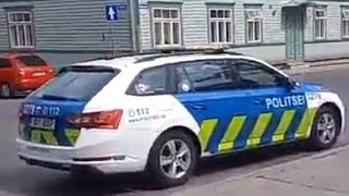 *ORANGE LIGHTS* Police car on scene in Tallinn