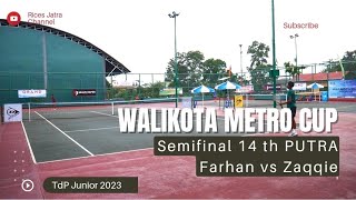 SEMIFINAL TdP Tennis WALIKOTA METRO CUP antara Zaqie vs Farhan