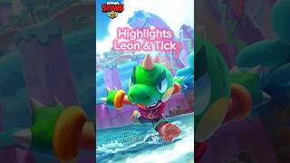 HIGHLIGHTS LEON & TICK | BRAWL STARS #brawlstars #shorts