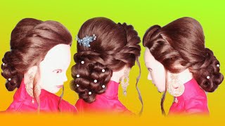 Beautiful bun hairstyle | bubble bun | girls hairstyle for long and medium hair | by shameela |