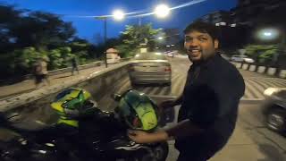 Kawasaki Superbike Ride Lady Biker Sanjana Mumbai night City