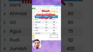 Trik menjumlahkan banyaj data dalam 1 Menit