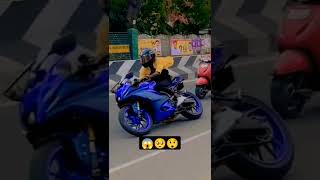 😱Yamaha R15 V4 😲 Road Crash top speed Bike Rider❌ KTM Riders Boys Bike ktm tik tok video#shorts #ktm