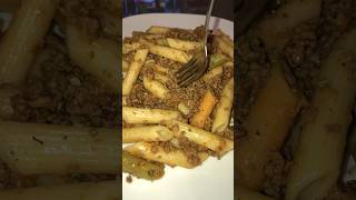 Pasta Bolognese🍝 #shorts #youtubechamps #food #pasta #dinner #foodie #penne #bolognese #fyp