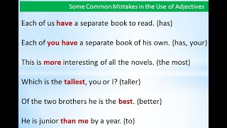 Some Common Mistakes in the Use of Adjectives Part 2