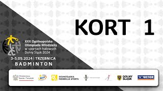 OOM | kort 1 | dzień 2 | Trzebnica 2024 | badminton