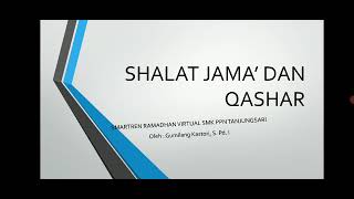 shalat jama' dan Qashar