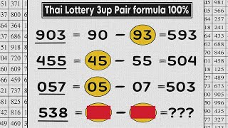 Thailand lottery single 3up pair formula routine Date 16/07/2024 ,