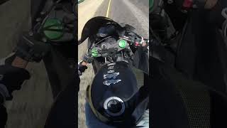 Pops and crackles #zx6r #wheelie