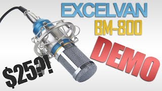 Excelvan BM800 Condenser Mic Review/Demo