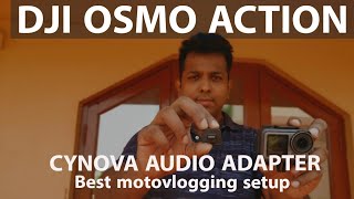 Dji Osmo Action Motovlogging | Cynova Audio Adapter Review | தமிழ் | Best motovlogging setup |