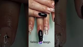 Before & After acrylic nails 💅 Star Night Nail design