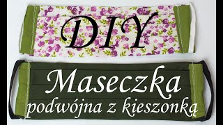 Maseczka bawełniana z kieszonką (double cotton face mask with pocket)