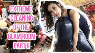 Extreme Cleaning of the Glam Room + Makeup Declutter PART 2 | Arika Sato