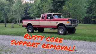 87-91 Ford truck Core support removal