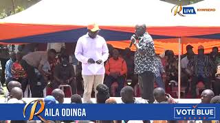 RAILA ODINGA LEADS AZIMIO TO CAMPAIGN FOR FERNANDEZ BARAZA IN KWISERO, KAKAMEGA COUNTY.