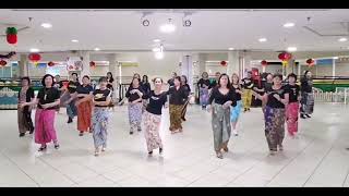 Demi Cinta Nyonya Line Dance - Demo By D'Sisters & Friends LDG @miracle3399 #linedance