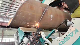 Amazing machine for cutting large diameter pipes