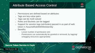 Secure Token Service in Ceph - Pritha Srivastava, IBM