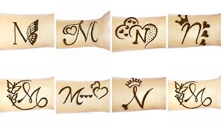 New Eid mehndi design| letter mehndi design for Eid | "M" & "N" letter mehndi tattoos|