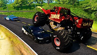 MONSTER Truck Takes on POLICE in Epic Showdown!