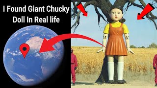 😱I Found Giant Chucky Doll In Real life!?🤯On GoogleEarth and Googlemaps@Universal-s2z#viralvideo